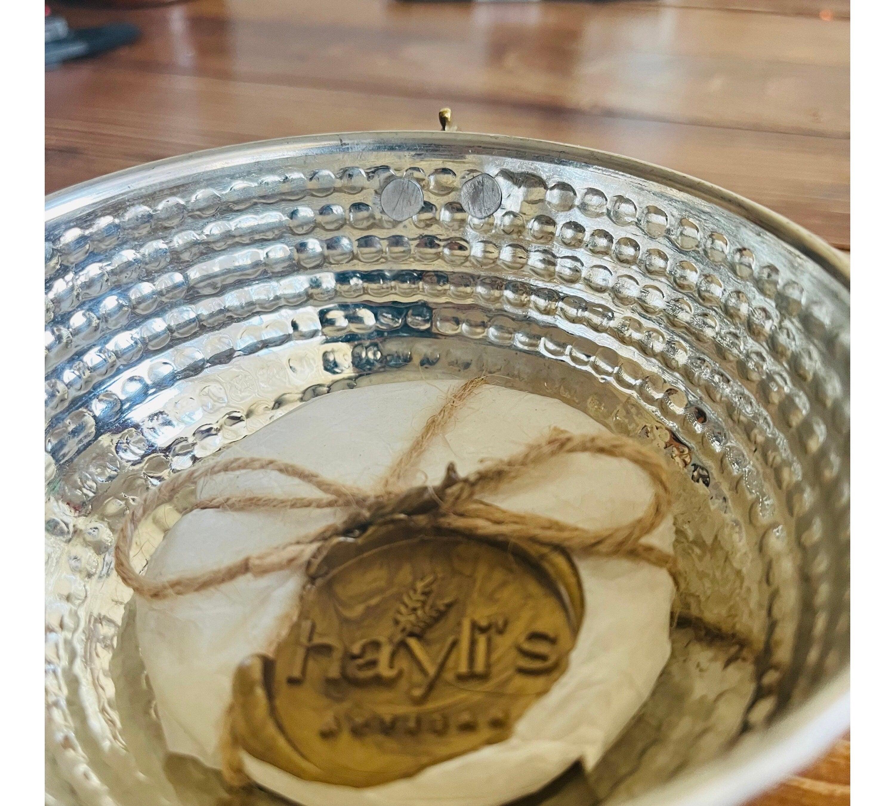 Hand-Hammered Copper Bowl with 35 gr. Artisan soap sample puck.