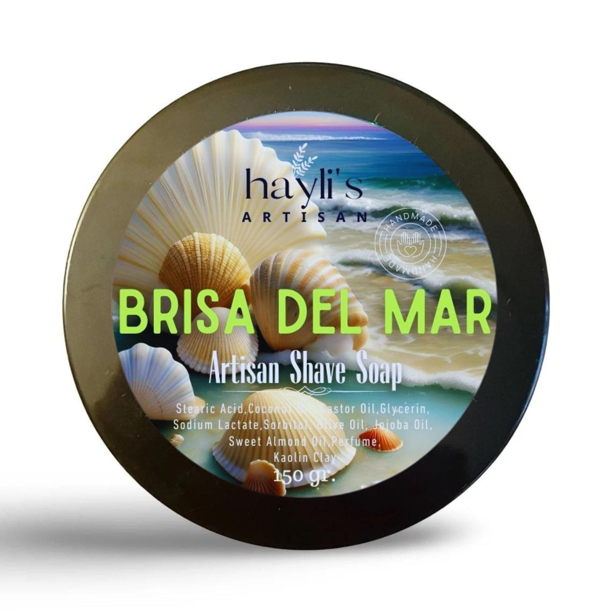 Handcrafted Vegan Shaving Soap with Shea and Cocoa Butter - Generates Thick Lather by Haylis