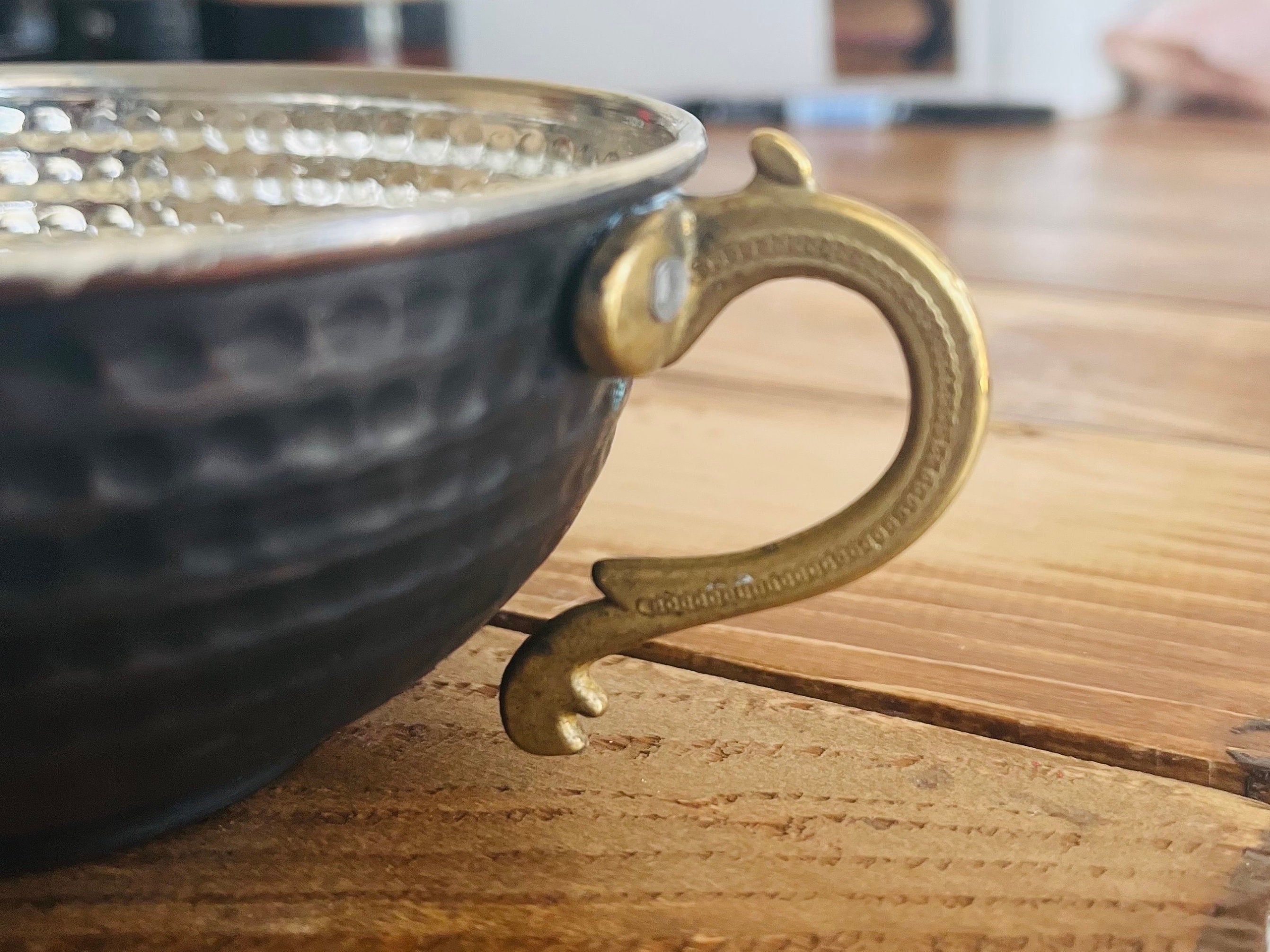 Hand-Hammered Copper Shaving Bowl - Classic and Oxidized-Arko or Refill Shaving Soap Included