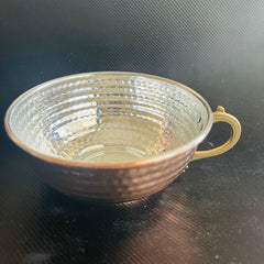 Copper Shaving Bowl with Arko or Artisan soap puck Hand-Hammered Lathering Bowl for Wet Shaving