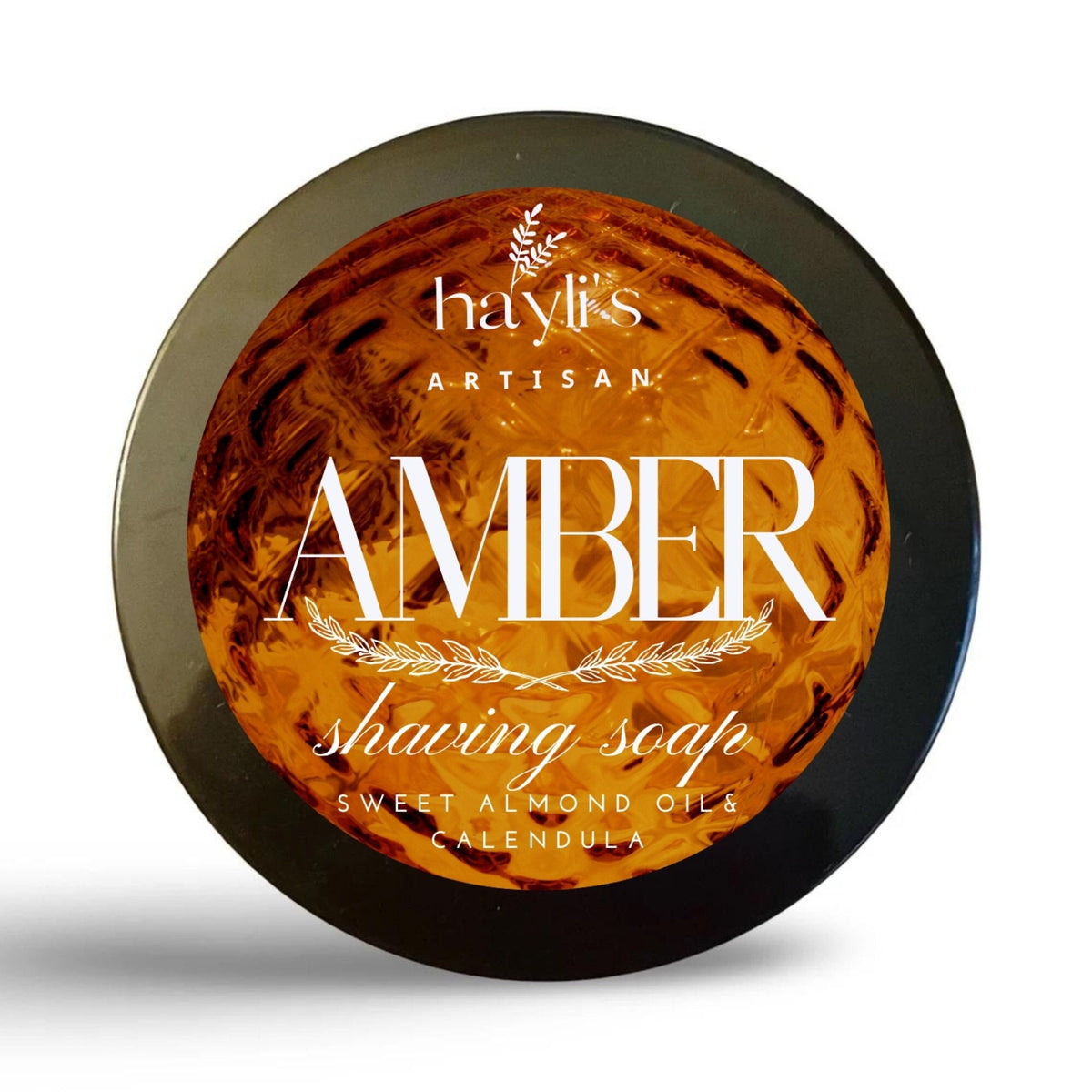 Vegan Almond Shaving Soap with Calendula Jojoba Oil - Artisan Made for Thick Lather by Haylis