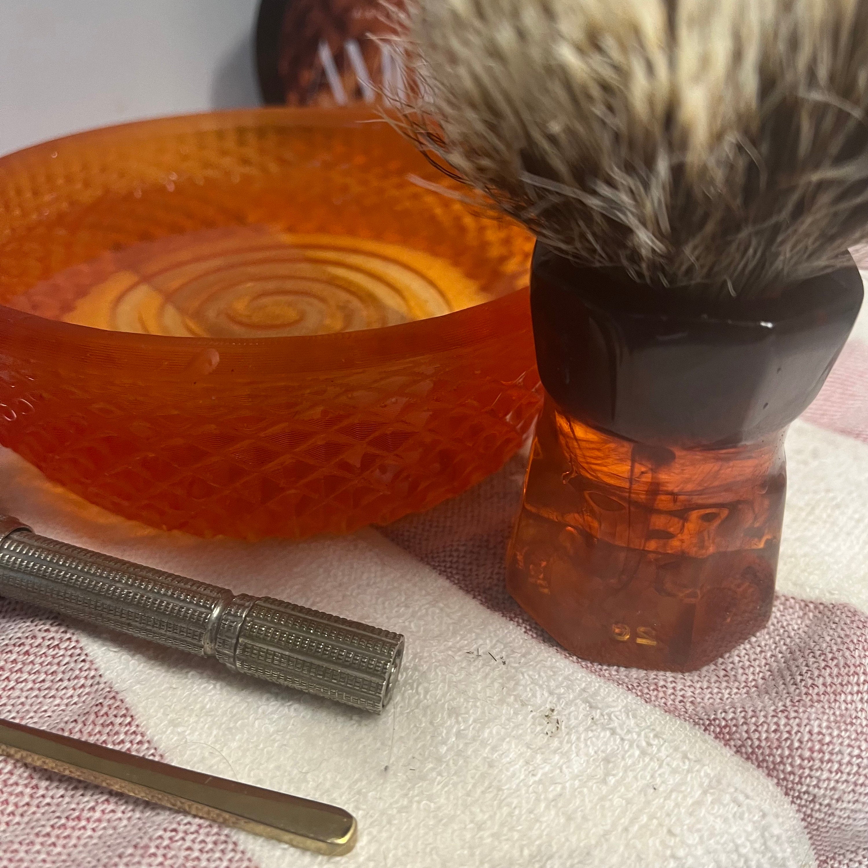 Shave and Lather Bowl Made of Resin for Traditional Wet shaving Soap unbreakable