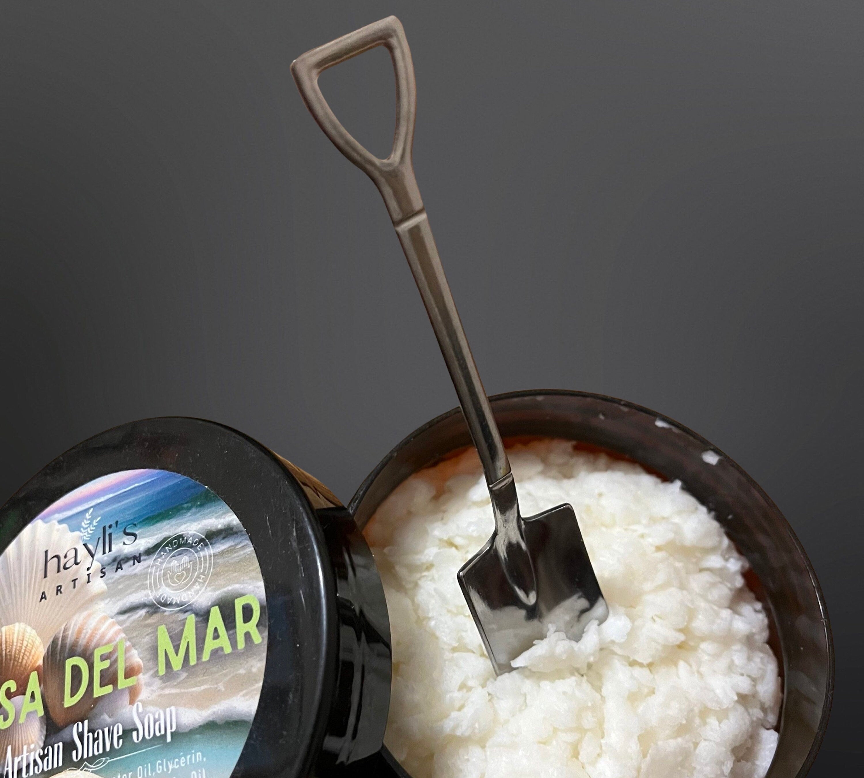 Shaving soap spoon